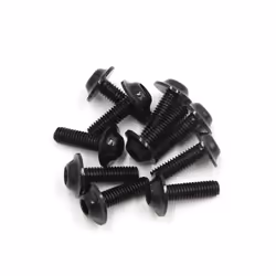 Vis moto - SOURCING MAP - M6 x 20mm - Métal - Noir - Hexagonale - Lot de 10