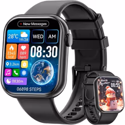 Montre Connectée avec Ecran Tactile 185 pouces - Marque Hwagol