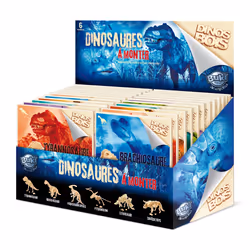 Buki Dinos 3D Bois - Présentoir 24 Pièces/6 Modèles, 6 an(s), Bois, Bois