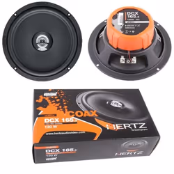2 HAUT-PARLEURS HERTZ DCX165.3 coaxiaux 2 voies 1650 cm 165 mm 65 diamètre 60 watt rms 120 watt max 4 ohm 93 db la paire