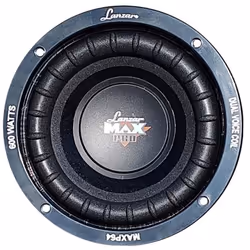 1 subwoofer LANZAR MAX PRO MAXP64 65 165 cm 165 mm 300 watt rms 600 watts max bobine simple 4 ohms coffre portes voiture 1
