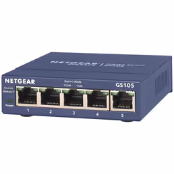 NETGEAR GS105, Non-géré, Gigabit Ethernet (10/100/1000), Full duplex