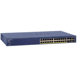 NETGEAR FS728TP-100EUS commutateur réseau Géré Fast Ethernet (10/100) Connexion Ethernet, supportant l'alimentation via ce port (PoE) Bleu