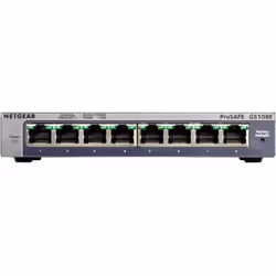 NETGEAR GS108E, Géré, Gigabit Ethernet (10/100/1000), Full duplex