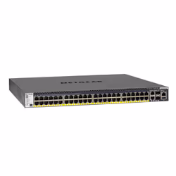 NETGEAR M4300-52G-PoE+ 550W PSU Géré L2/L3/L4 Gigabit Ethernet (10/100/1000) Connexion Ethernet, supportant l'alimentation via ce port (PoE) 1U Noir