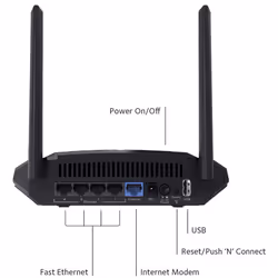 NETGEAR R6120 routeur sans fil Fast Ethernet Bi-bande (2,4 GHz / 5 GHz) Noir
