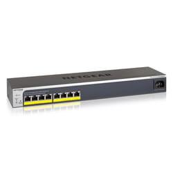 NETGEAR GS408EPP Géré L2 Gigabit Ethernet (10/100/1000) Connexion Ethernet, supportant l'alimentation via ce port (PoE) Noir, Gris