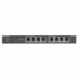 NETGEAR GS308PP, Non-géré, Gigabit Ethernet (10/100/1000), Full duplex, Connexion Ethernet, supportant l'alimentation via ce  ...