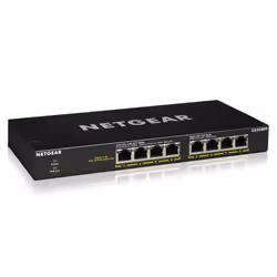 NETGEAR GS308PP Non-géré Gigabit Ethernet (10/100/1000) Connexion Ethernet, supportant l'alimentation via ce port (PoE) Noir