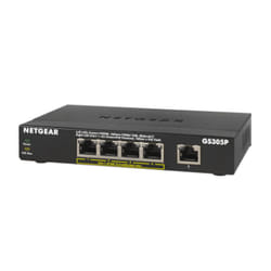 NETGEAR GS305Pv2 Non-géré Gigabit Ethernet (10/100/1000) Connexion Ethernet, supportant l'alimentation via ce port (PoE) Noir