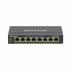 NETGEAR GS308EP Géré L2/L3 Gigabit Ethernet (10/100/1000) Connexion Ethernet, supportant l'alimentation via ce port (PoE) Noir