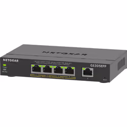 NETGEAR 5-Port Gigabit Ethernet High-Power PoE+ Plus Switch (GS305EPP) Géré L2/L3 Gigabit Ethernet (10/100/1000) Connexion Ethernet, supportant l'alimentation via ce port (PoE) Noir