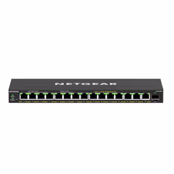 NETGEAR GS316EP-100PES commutateur réseau Géré Gigabit Ethernet (10/100/1000) Connexion Ethernet, supportant l'alimentation via ce port (PoE) Noir