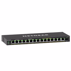 NETGEAR GS316EP-100PES commutateur réseau Géré Gigabit Ethernet (10/100/1000) Connexion Ethernet, supportant l'alimentation via ce port (PoE) Noir - Vue supplémentaire 5