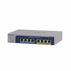 NETGEAR 8-port Ultra60 PoE++ Multi-Gigabit (2.5G) Ethernet Plus Switch Géré L2/L3 2.5G Ethernet (100/1000/2500) Connexion Ethernet, supportant l'alimentation via ce port (PoE) Gris
