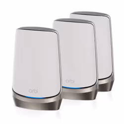 NETGEAR Orbi Quad-band RBKE963 AXE11000 WiFi 6E Mesh System, Gris, Blanc, Interne, Énergie, Wi-Fi 6 (802.11ax), 802.11a, 802. ...