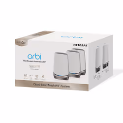 NETGEAR Orbi Quad-band RBKE963 AXE11000 WiFi 6E Mesh System Gris, Blanc 16 Interne