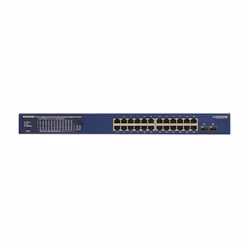 NETGEAR GS724TP-300EUS commutateur réseau Géré L2/L3/L4 Gigabit Ethernet (10/100/1000) Connexion Ethernet, supportant l'alimentation via ce port (PoE) Bleu