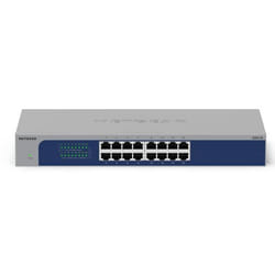 NETGEAR GS516-300EUS commutateur réseau Non-géré Gigabit Ethernet (10/100/1000) Connexion Ethernet, supportant l'alimentation via ce port (PoE) Gris