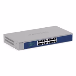 NETGEAR GS516-300EUS commutateur réseau Non-géré Gigabit Ethernet (10/100/1000) Connexion Ethernet, supportant l'alimentation via ce port (PoE) Gris
