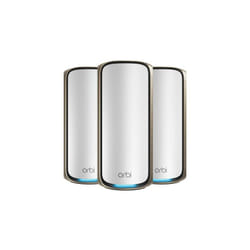 NETGEAR Orbi 970 Series Quad-Band WiFi 7, 3-Pack Quad-band (2.4 GHz / 5 GHz-1 / 5 GHz-2 / 6 GHz) Gris Interne