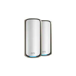 NETGEAR Orbi 970 Series Quad-Band WiFi 7, 2-Pack Quad-band (2.4 GHz / 5 GHz-1 / 5 GHz-2 / 6 GHz) Gris 3 Interne