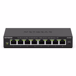 NETGEAR GS308E Géré L2/L3 Gigabit Ethernet (10/100/1000) Connexion Ethernet, supportant l'alimentation via ce port (PoE) Noir