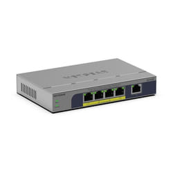 NETGEAR GS105P Non-géré Gigabit Ethernet (10/100/1000) Connexion Ethernet, supportant l'alimentation via ce port (PoE) Montage sur le bureau ou sur le mur Gris