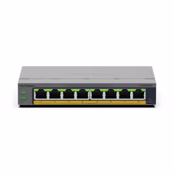 NETGEAR GS108EPP Non-géré Gigabit Ethernet (10/100/1000) Connexion Ethernet, supportant l'alimentation via ce port (PoE) Montage sur le bureau ou sur le mur Gris