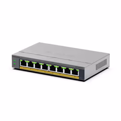 NETGEAR GS108EPP Non-géré Gigabit Ethernet (10/100/1000) Connexion Ethernet, supportant l'alimentation via ce port (PoE) Montage sur le bureau ou sur le mur Gris