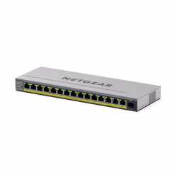 NETGEAR GS116EP Géré L2/L3 Gigabit Ethernet (10/100/1000) Connexion Ethernet, supportant l'alimentation via ce port (PoE) Gris