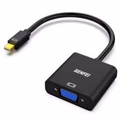 BENFEI Adaptateur Mini DisplayPort vers VGA Mâle à Female (Compatible Thunderbolt) ，Résolution jusquà 1920*1200 / 1080P Full  ...