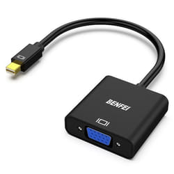 BENFEI Adaptateur Mini DisplayPort vers VGA Mâle à Female (Compatible Thunderbolt) ，Résolution jusquà 1920*1200 / 1080P Full HD