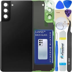 Vitre Arrière - LUVSS - Samsung Galaxy S21+ Plus G996 - Noir - Kit Outils Inclus - Réparation Facile