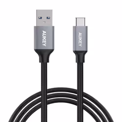 AUKEY CB-CD2, 1 m, USB C, USB A, USB 3.2 Gen 1 (3.1 Gen 1), 5 Gbit/s, Noir, Gris