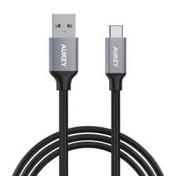 AUKEY CB-CD2 câble USB USB 3.2 Gen 1 (3.1 Gen 1) 1 m USB C USB A Noir, Gris