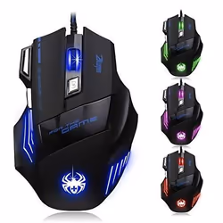Zelotes T80 7200DPI 7 Boutons Souris Gaming Filaire LED USB Optique Gaming Mouse Souris Gaming pour Ordinateur Portable joueu ...