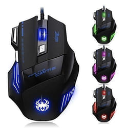 Zelotes T80 7200DPI 7 Boutons Souris Gaming Filaire LED USB Optique Gaming Mouse Souris Gaming pour Ordinateur Portable joueurs PC