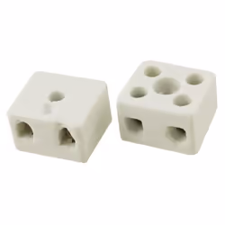 SOURCING MAP 2 Voie 16A Céramiques Borniers Haute Température Porcelaine Céramique Connecteurs pour Électrique Fil Câble 2Pcs