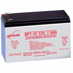 BATTERIE PLOMB ÉTANCHE NP7-12 ENERSYS 12V 7AH
