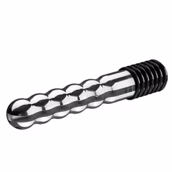 ElectraStim Wave Metal BiPolar Electro Dildo, Gode classique, Sexe anal, Sexe vaginal, Aluminium, Aluminium, Boîte, 135 mm