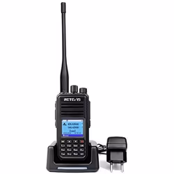 Retevis RT3S Radio DMR GPS Talkie Walkie Numérique Double Bande TDMA 3000 Canaux VOX Compatible avec Mototrbo TierⅠ&Ⅱ(Noir 1  ...