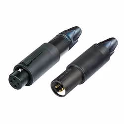 Neutrik NC3FM-C-B, XLR, Noir, Zinc, IP40, 50 V, 16 A