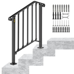 Rampe d’escalier Piquet 2 Noire matte 2-3 de Traverses Main courante Elegance