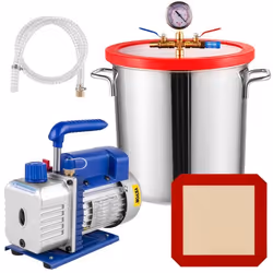 Pompe à vide 3CFM - VEVOR - Chambre à vide de 5 gallons - Réfrigérant Palettes profondes