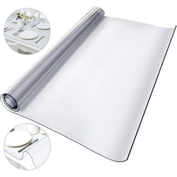 Nappe en PVC - VEVOR - Rectangle 107 x 213 cm - Transparent - Résistante à la chaleur - Lavable