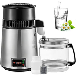 Distillateur deEau en Acier Inoxydable 750W Distillateur deEau 4L Distillateur deEau avec une Bouteille en Verre de Collection Pure Machine pour