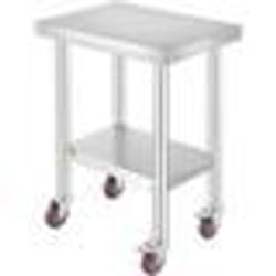 Table de travail cuisine à roulettes - VEVOR - Table travail inox 61 x 46 x 86 cm