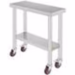 Table de Travail Cuisine à Roulettes 76 x 30 x 86 cm VEVOR Table Travail Inox 150kg pour Préparation des Repas Cafétérias Hôt ...