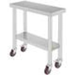 Table de Travail Cuisine à Roulettes 76 x 30 x 86 cm VEVOR Table Travail Inox 150kg pour Préparation des Repas Cafétérias Hôtels